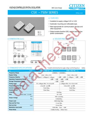 CSX750VCB16.384M-UT datasheet  